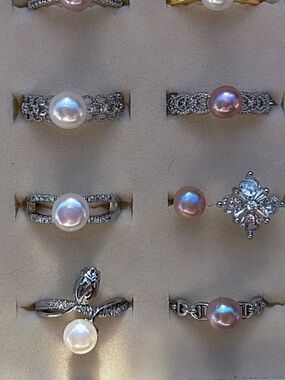 Genuine Pearl Ring On Sterling Silver Or Gold Plated Adjustable Band
